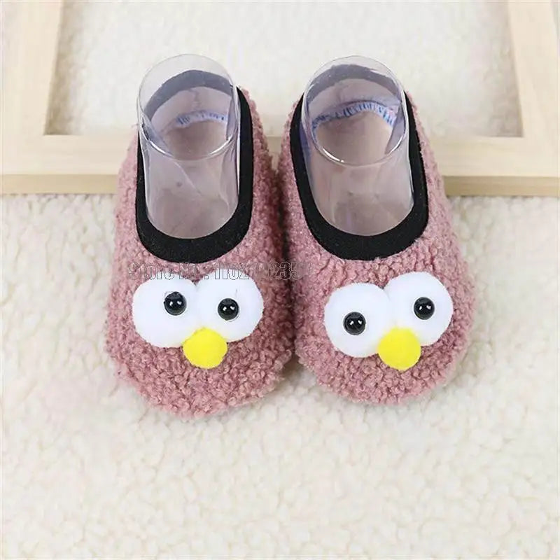 Winter Children Floor Baby Slippers Infant Toddler Plush Warm Boys Girl Soft Anti-slip Indoor School Kids Shoes