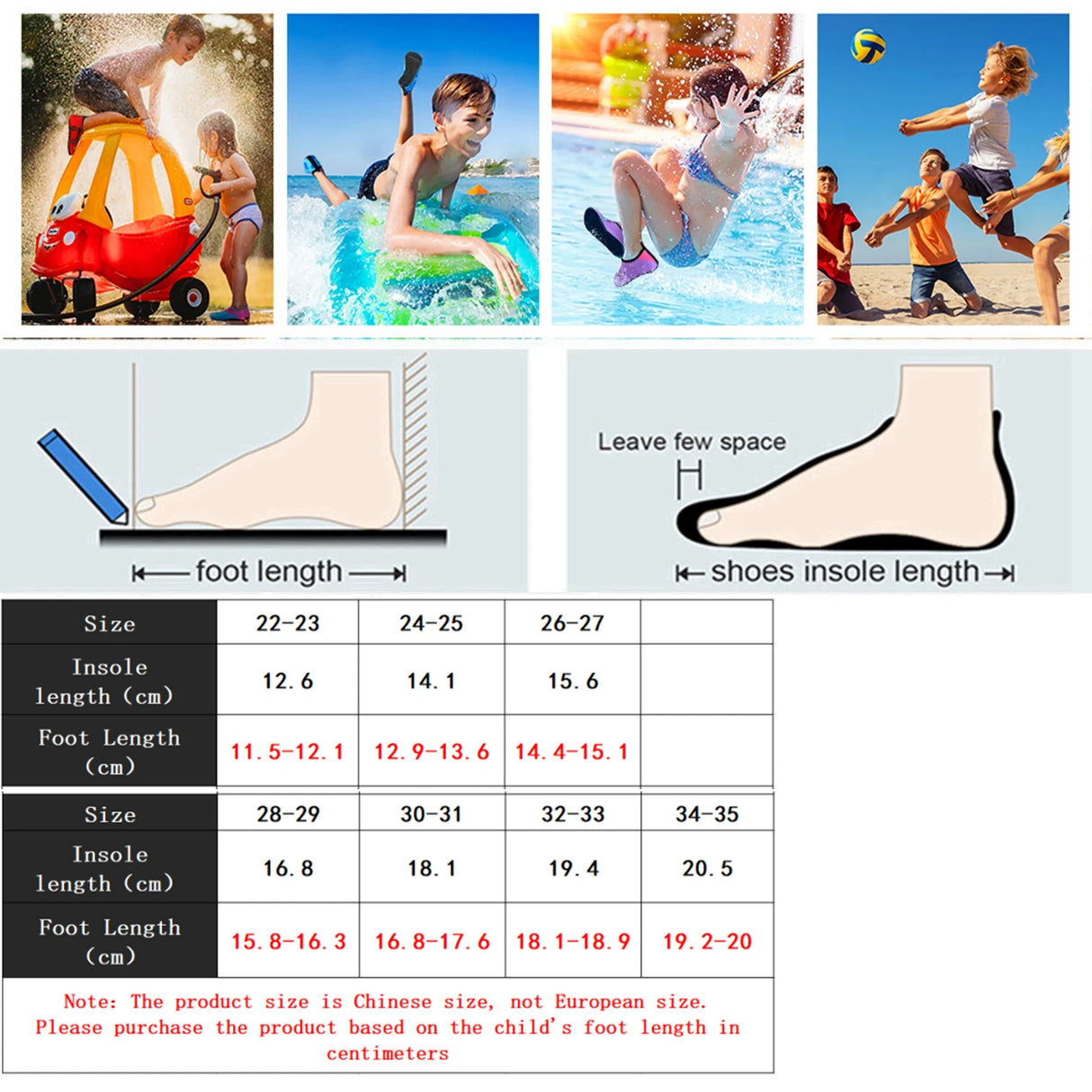 Children Water Beach Shoes Girls Swimming Shoes Quick-Drying Aqua Shoes Boys Soft Floor Indoor Slippers Snorkeling Swim Socks