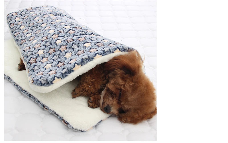 Washable Dog Bed Thickened Dog Mat Pet Cat Soft Fleece Pad Blanket Mat Cushion Home Bed Rug Keep Warm Pet Supplies cama perro