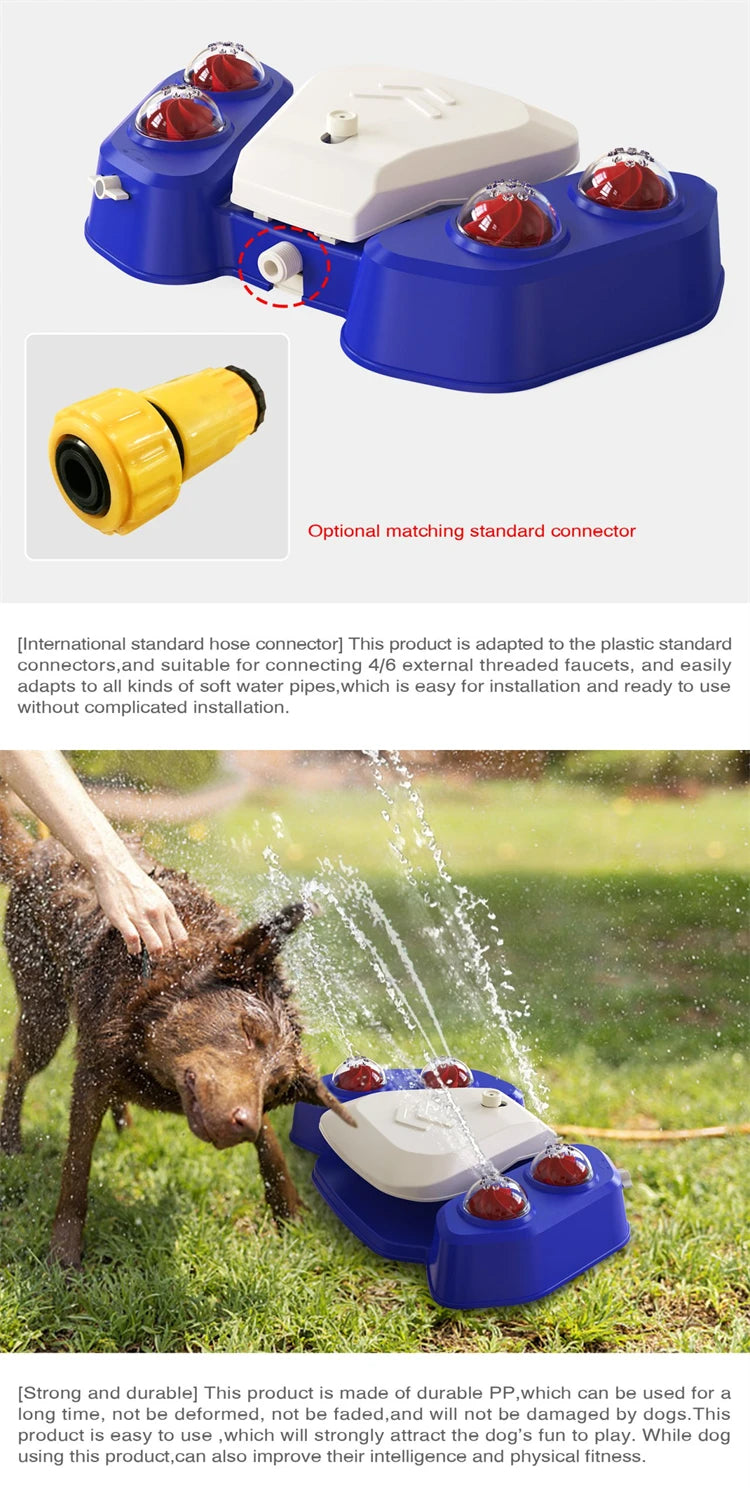 Dog Playing Toys Step on Sprinkler Activated Automatic Squirting Water Provides Outdoor Drinking Fresh Water for Large Dog