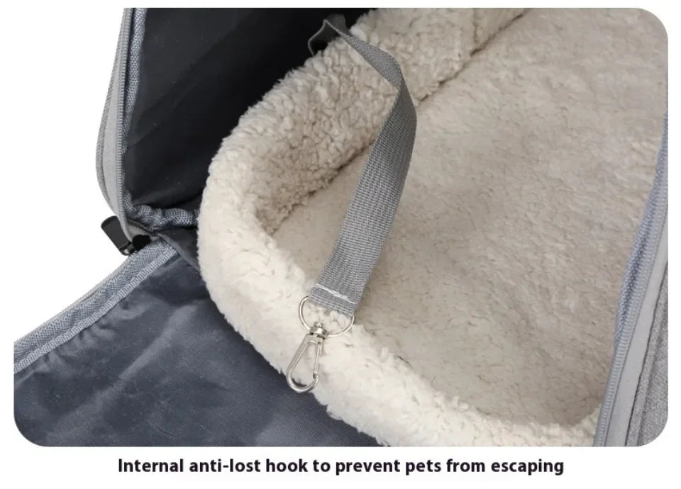 Travel Bag for Dog Cat Softl Pet Carriers Portable Breathable Foldable Bag Pets Transport Handbag with Locking Safety Zippers