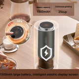 Portable Electric Coffee Grinder USB Charging 1500MAH Wireless Fully Automatic Integrated Small Household Coffee Bean Grinder