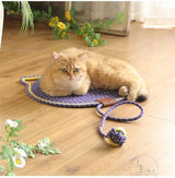 Cotton Rope Cat Scratching Post Mat Cat Scratcher Tool Funny Cat Toys for Grinding Claws Wear-Resistant Cat Scraper Pet Product