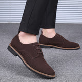 Men Dress Shoes Fashion Oxford Leather Shoes Comfortable Shoes For Mens Sneakers Large Size Suede Flat Footwear chaussure homme