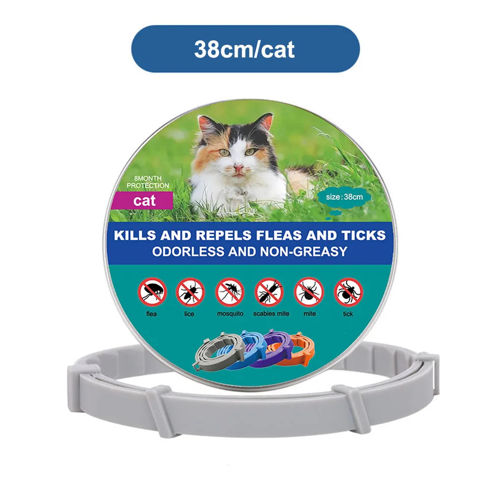 New Pet Dog Cat Collars Veterinary Anti Flea and Tick Collar for Cats Dogs Anti-parasitic Necklace for Large Small Dogs Products