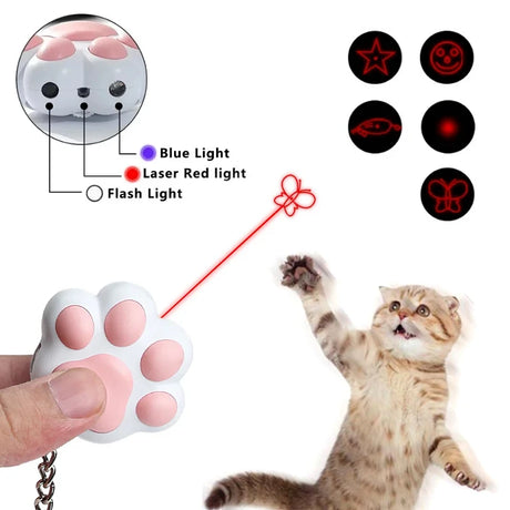 Pet Cat Laser Toys Rechargeable Multifunctional Cats Interactive Transform Pattern Kitten Training Laser Toy Dog Cat Accessories