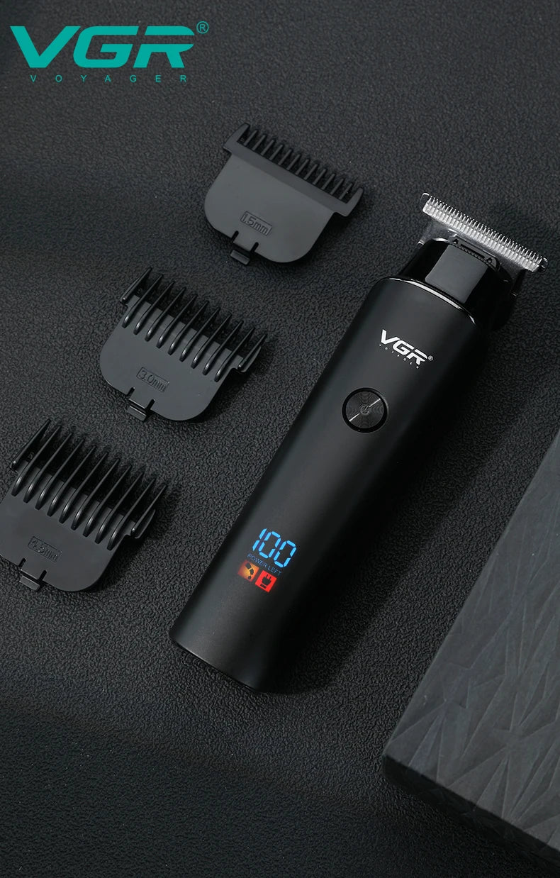 VGR Hair Trimmer Professional Electric Trimmers Cordless Hair Clipper Rechargeable LED Display V 937