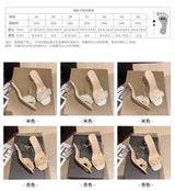 Transparent Crystal Slippers with High Heels5cm~9cm Fashion Sandals, Summer Beach Casual Thick High Heels Sandals, Women's Shoes