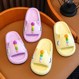 New Summer Pretty Cute Cartoon Foal Slippers Children's Non-Slip Soft Sole Sandals Boys Girls Home Slides Scuff For Kids Shoes