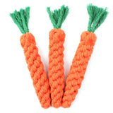 Cat Toys Carrot Pet Toys Durable Cotton Rope Woven Puppy Chew Toys for Cats Molar Cleaning Teeth Pet Supplies Cat Accessories