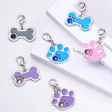 Cute Bone Dog Brand Pet Anti-lost Alloy Id Card Puppy Kitten Jewelry Pendant Laser Engraving Identity Card Keychain Pet Supplies