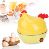 7 Egg Capacity Electric Egg Cooker Multifunction Chicken Shape Rapid Egg Boiler Automatic Shut Off Mini Breakfast Machine