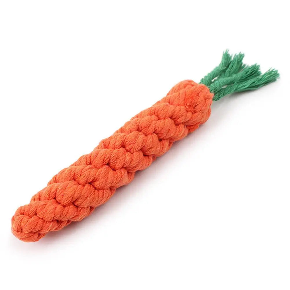 Cat Toys Carrot Pet Toys Durable Cotton Rope Woven Puppy Chew Toys for Cats Molar Cleaning Teeth Pet Supplies Cat Accessories