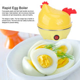 7 Egg Capacity Electric Egg Cooker Multifunction Chicken Shape Rapid Egg Boiler Automatic Shut Off Mini Breakfast Machine