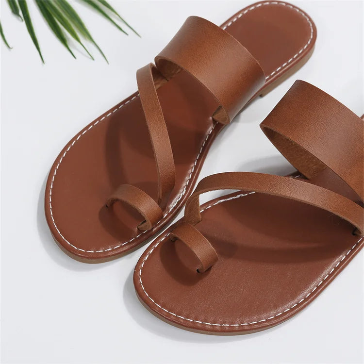 Summer Slippers Women Flat Luxury Outdoor Beach Flip Flops 2024 Female Sandals Trend Brand Design Slides Shoes Woman Big Size 43