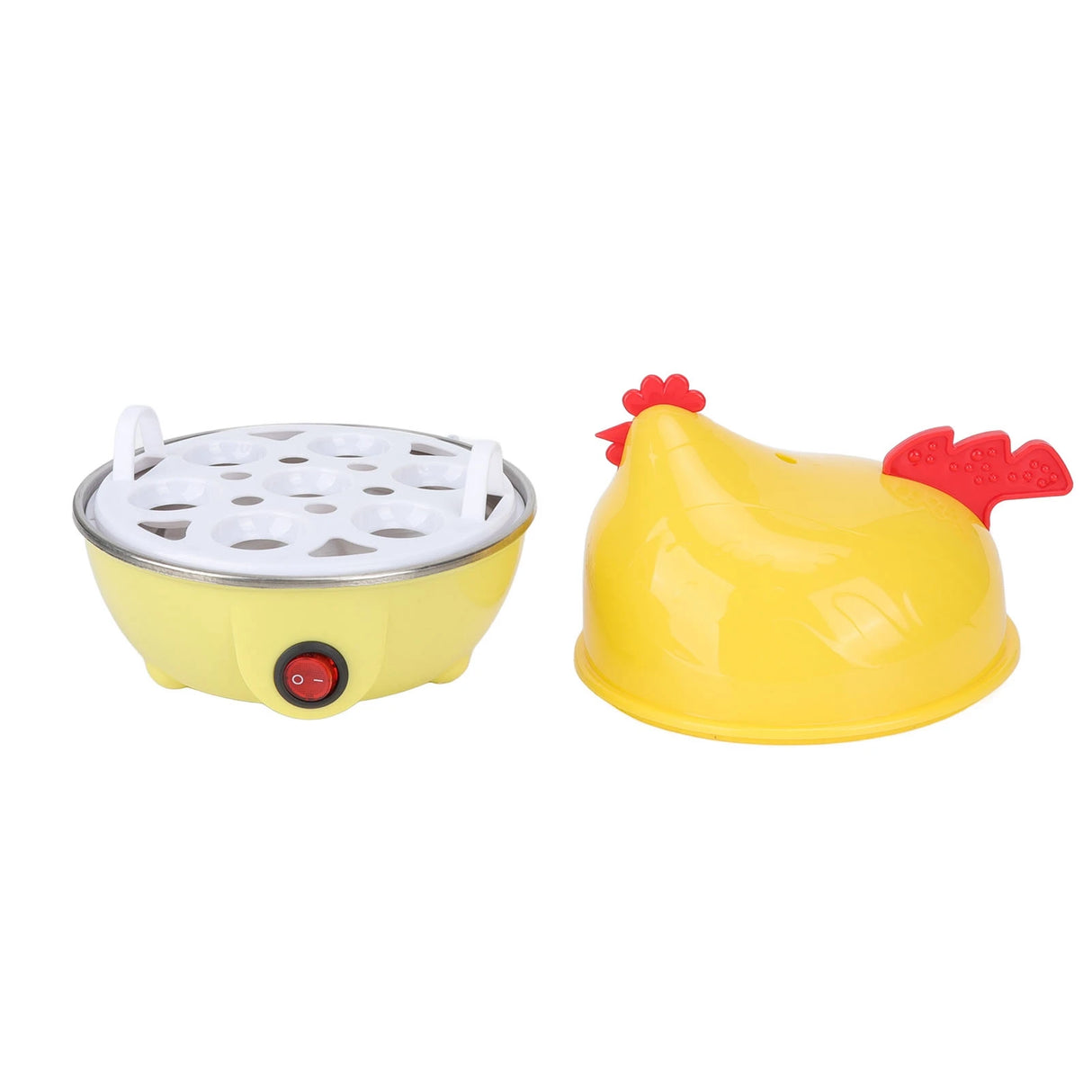 7 Egg Capacity Electric Egg Cooker Multifunction Chicken Shape Rapid Egg Boiler Automatic Shut Off Mini Breakfast Machine