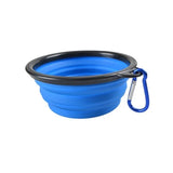 Dog Collapsible Bowl Folding Silicone Pet Travel Bowls Food Water Feeding BPA Free Foldable Cup Dish With Carabiner