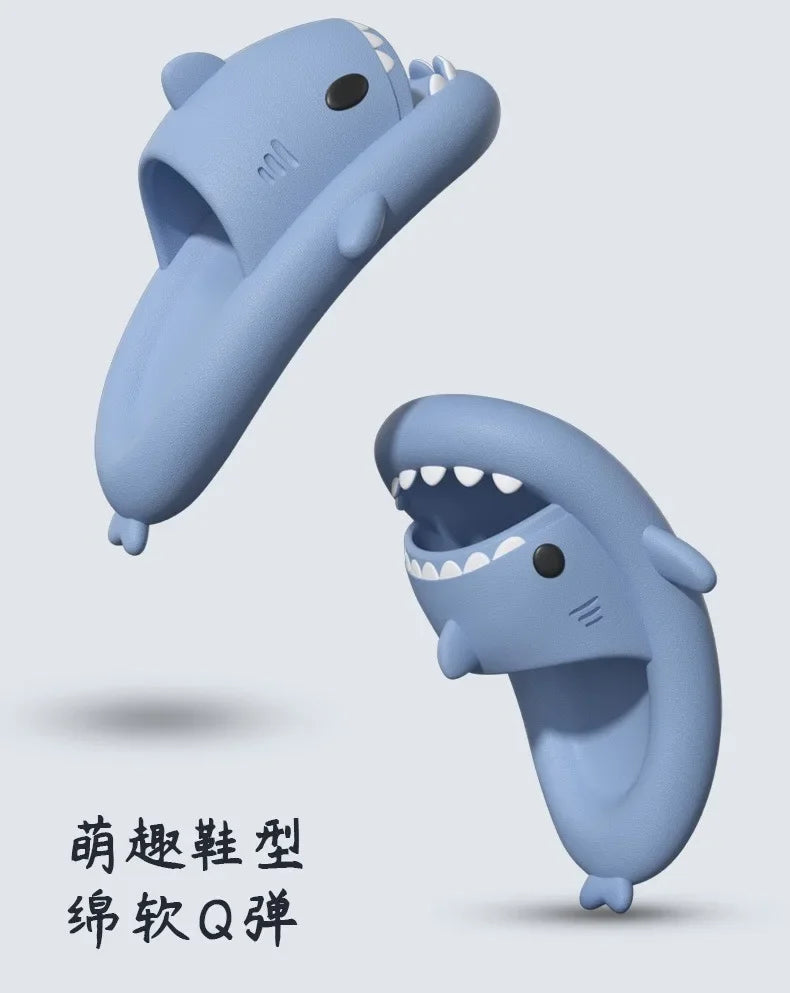 Shark gradient slippers women, summer little fairy, couple cute, ins, wear trendy men's sandals