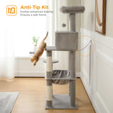 Multi-Level Cat Tree with Scratching Post Luxury Cat Tower with Condo House Cat Scratcher for Indoor Cat Accessories Pet Cat Toy