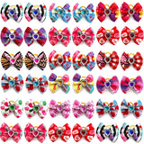 10/20/30pcs Dog Grooming Bows Love Heart Pearl Accessories Pet Dog Hair Bows Rubber Bands Small Dog Yorkshire Hair Bows