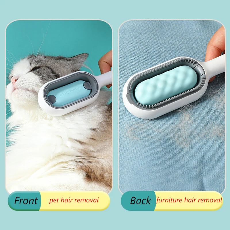 Double Sided Hair Removal Brushes for Cat Dog Pet Grooming Comb with Wipes Kitten Brush Cat Accessories Pet Products