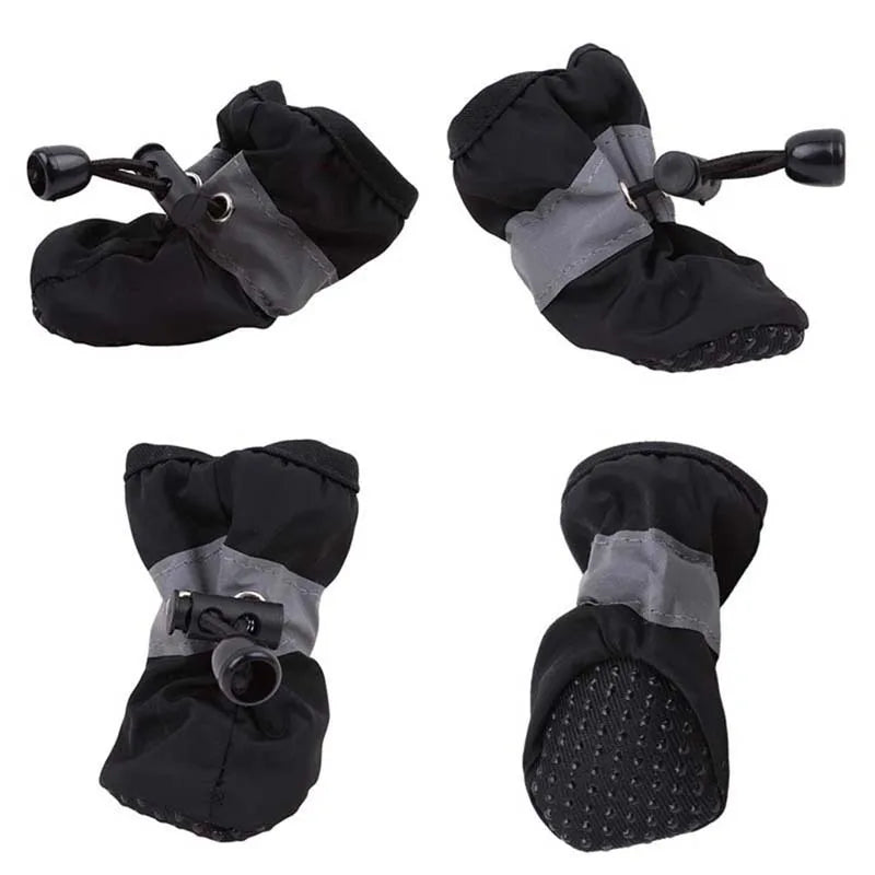 4pcs Waterproof Pet Dog Shoes Anti-slip Rain Snow Boot Thick Warm For  Small Cats Dogs Puppy Dog Socks Booties