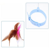 New Cat Feather TPR Silicone Collar Cat's toy Teasing Self-Hey Cat Stick Pet Collar With Bell Feather