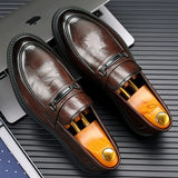 Luxury Brand Leather Men Shoes for Wedding Formal Oxfords Business Casual Office Work Shoes Men Classic Men's Pointy Dress Shoes