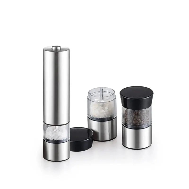 Stainless Steel Electric Pepper Grinder Spices Sea Salt Kitchen Outdoor Barbecue Seasoning Coarser Adjustment Cooking Tools