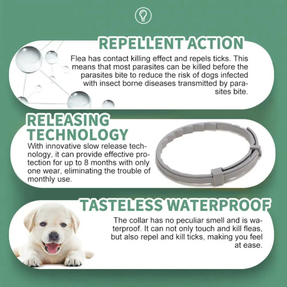 2/1PCS Pet Flea And Tick Collar For Dog Cat Up Prevention Collar Anti-mosquito Insect Repellent Puppy Supplies Dogs Accessories