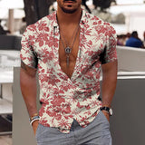 2024 Coconut Tree Shirts For Men 3d Printed Men's Hawaiian Shirt Beach 5xl Short Sleeve Fashion Tops Tee Shirt Man Blouse Camisa