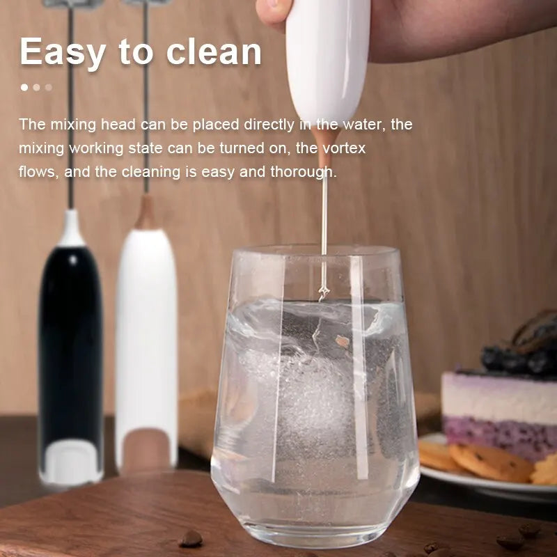 Electric Milk Frother Kitchen Drink Foamer Mixer Stirrer Coffee Cappuccino Creamer Whisk Frothy Blend Egg Beater