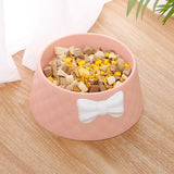 Pet Dog Feeding Bowl Small Cats and Dogs Shockproof Cute Bowl Knot Decorative Feeder Bowl Let The Dog Eat Utensils Cartoon Bowl