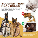 Large Dog Chew Toy Tougher than Real Bones Toy Solve Boredom Teeth Cleaning Separation Anxiety Crate Taining Sturdy Pet Supplies