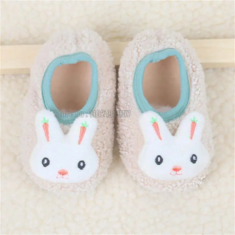 Winter Children Floor Baby Slippers Infant Toddler Plush Warm Boys Girl Soft Anti-slip Indoor School Kids Shoes