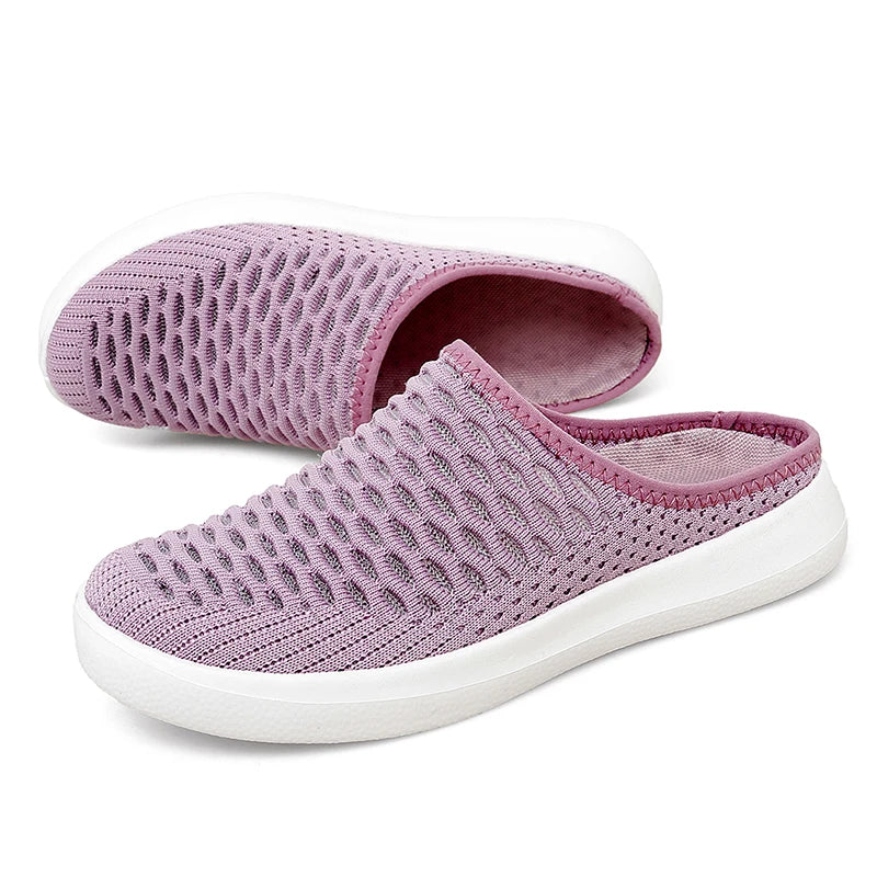 Plus Size 49 50 51 52 53 54 Slip On Half Shoes For Men Women Breathable Mesh Slippers Slides Indoor Outdoor Lightweight Big Foot