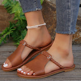 Sandals Women Flats Casual Slippers Summer Shoes 2024 New Fashion Dress Flip Flops Beach Bohemian Shoes Femme Home Slides