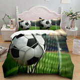 Football Duvet Cover Set 3D Soccer Printed Boys Teens Bedding Set Sports Theme Double Queen King Size 2/3pcs Comforter Cover