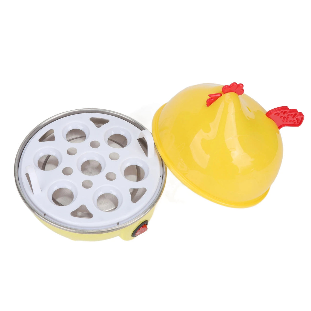 7 Egg Capacity Electric Egg Cooker Multifunction Chicken Shape Rapid Egg Boiler Automatic Shut Off Mini Breakfast Machine