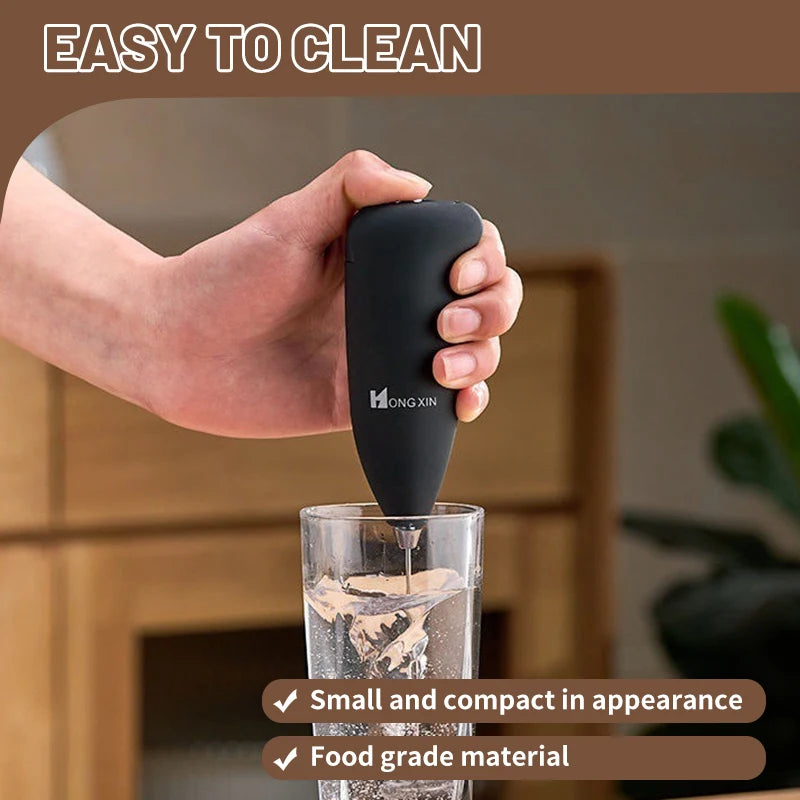 Electric Milk Frother Handheld Mixer Coffee Foamer Egg Beater Cappuccino Stirrer Mini Portable Blenders Home Kitchen Whisk Tool