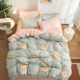 Solstice Bedding Set Duvet Cover Pillowcase Bed Linens Set Cute Yellow Gray Eye Quilt Cover Beds Flat Sheet Twin Queen King Size