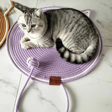 Cotton Rope Cat Scratching Post Mat Cat Scratcher Tool Funny Cat Toys for Grinding Claws Wear-Resistant Cat Scraper Pet Product