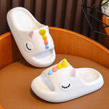 New Summer Pretty Cute Cartoon Foal Slippers Children's Non-Slip Soft Sole Sandals Boys Girls Home Slides Scuff For Kids Shoes