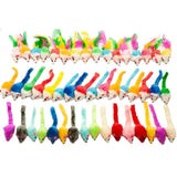 36Pcs Fur Mice Cat Toys Rattle Mouse Cat Toy Assorted Interactive Cat Toy for Indoor Kitten Cat Catch Play Mouse Toy Sound Mouse