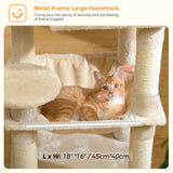 Multi-Level Cat Tree with Scratching Post Luxury Cat Tower with Condo House Cat Scratcher for Indoor Cat Accessories Pet Cat Toy