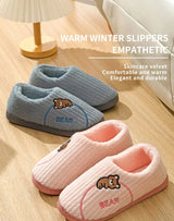 Winter Cotton Slippers for WOMEN'S Home Wear, Extra Thick and Warm, Simple and Cute Couple Winter Cotton Shoes A283