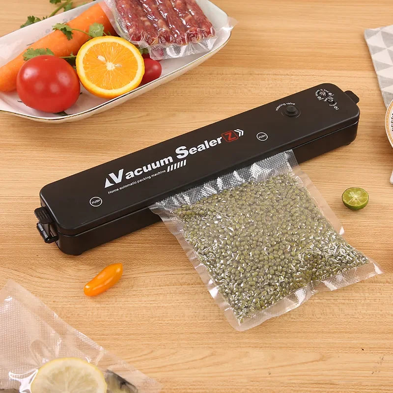 TINTON LIFE 220V/110V Vacuum Sealer Packaging Machine with Free 10pcs Vacuum Bags Household Black Food Vacuum Sealer