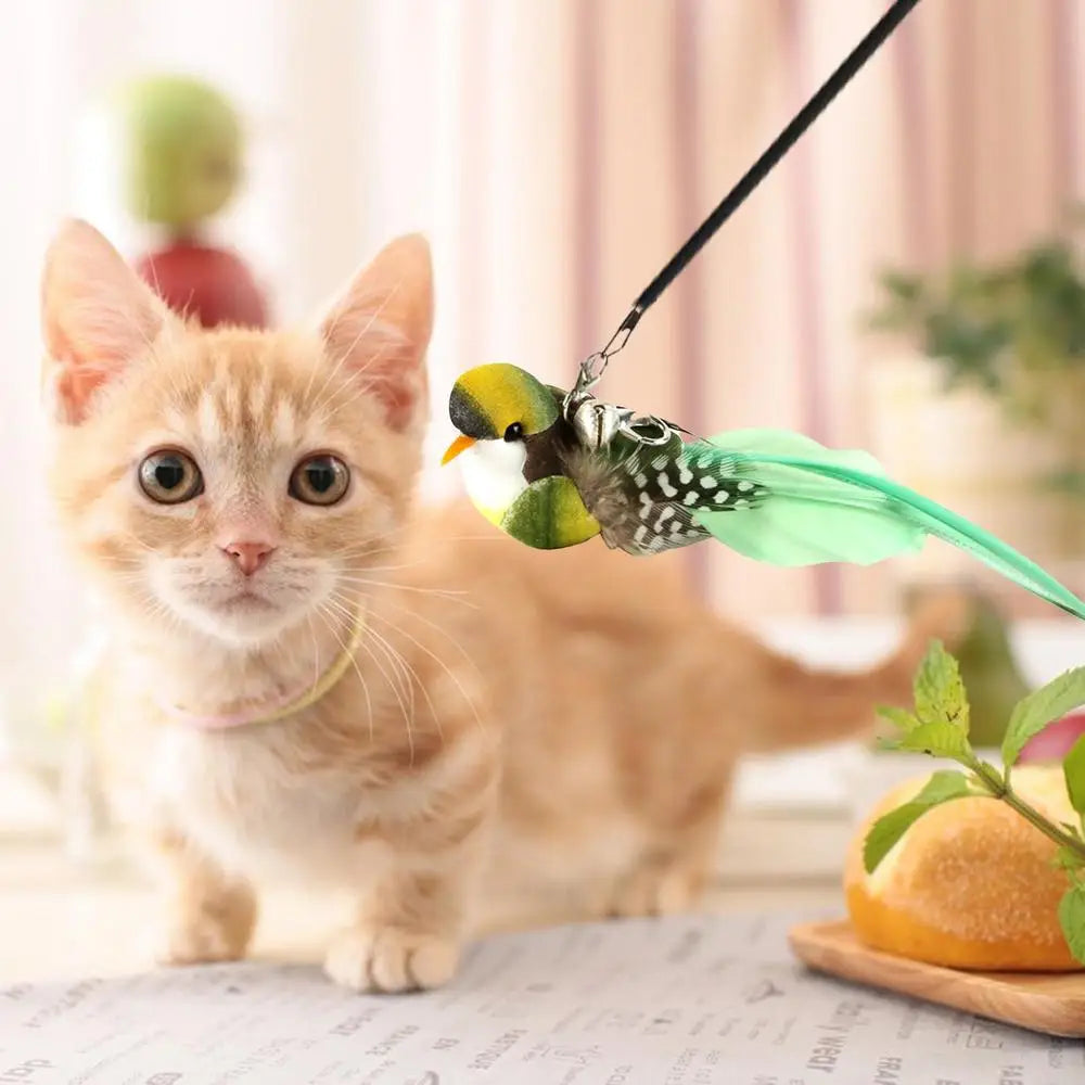 Replacement Head For Funny Cat Stick Toy Various Kinds Cats Rod Feather Birds Teaser Toy For Kitten Pet Supplies