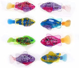 Electronic Fish Baby Summer Bath Cat Pet Toy Swimming Robot Fish LED Light Water Swim Pool Bathtub Toys Christmas Birthday Gifts