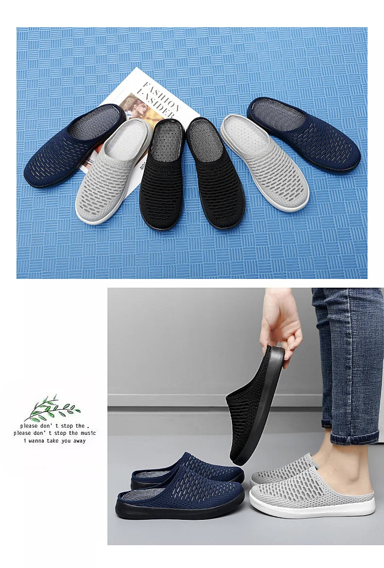 Women Slippers Sandals 2021 Summer Beach Slippers Women Breathable Mesh Flat Shoes Women Flip Flops Zapatos Mujer Home Slippers